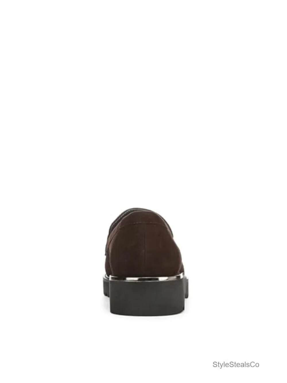 Suede Loafer with Tassel Detail and Lug Sole